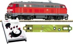 [Lokomotivy] → [Motorov] → [BR 218] → 01340: dieselov lokomotiva erven s edou stechou, ern pojezd