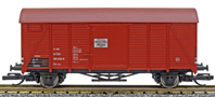 [Nkladn vozy] → [Kryt] → [2-os Ztr (Glm)] → C04: kryt nkladn vz ervenohnd s hndou stechou spninov „Praha sted - Perov”