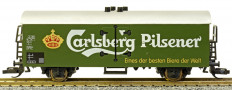 [N�kladn� vozy] &rarr;&nbsp;[Kryt�]&nbsp;&rarr;&nbsp;[2-os� chladic�, pivn� a reklamn�]&nbsp;&rarr;&nbsp;: n�kladn� chlad�c� v�z zelen� se st��brnou st�echou „Carlsberg Pilsener“
