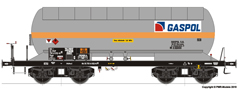 [Nkladn vozy] → [Cisternov] → [4-os na plyn] → 501920: kotlov vz ed se slunen clonou „GASPOL“