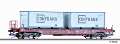 [Nkladn vozy] → [Nzkostnn] → [4-os Huckepack] → 18152: ervenohnd s nkladem 20′ kontejner „CONTRANS“