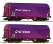 [Soupravy] &rarr;&nbsp;[N�kladn�]&nbsp;&rarr;&nbsp;6680024: set dvou plo�inov�ch voz� s odsuvnou plachtou „Railrelease“