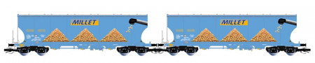 [Soupravy] &rarr;&nbsp;[N�kladn�]&nbsp;&rarr;&nbsp;HN9773: set dvou n�kladn�ch samov�sypn�ch voz� na p�epravu obil� „MILLET”