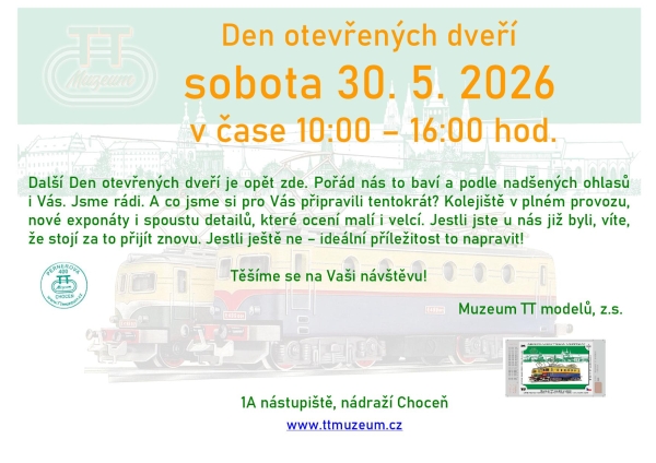 Den otev�en�ch dve�� v Muzeu TT model� v Chocni